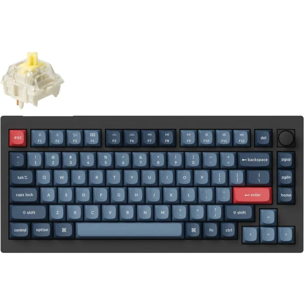 Клавиатура Keychron V1 Max RGB Knob V1M-D4-RU (Gateron Jupiter Banana)